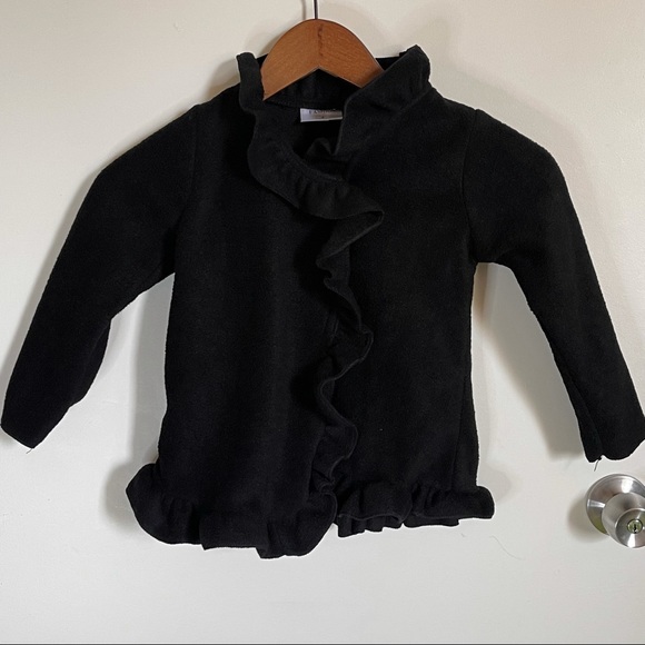 Girls Made in USA, Velcro Closure Ruffle Trim sweater - Picture 2 of 6